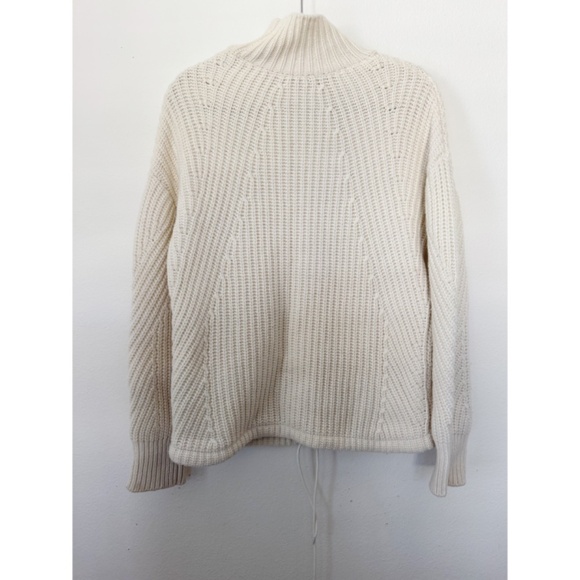 J.Crew Front Pocket Wool Turtleneck Sweater Ivory Cream XS - Picture 7 of 8